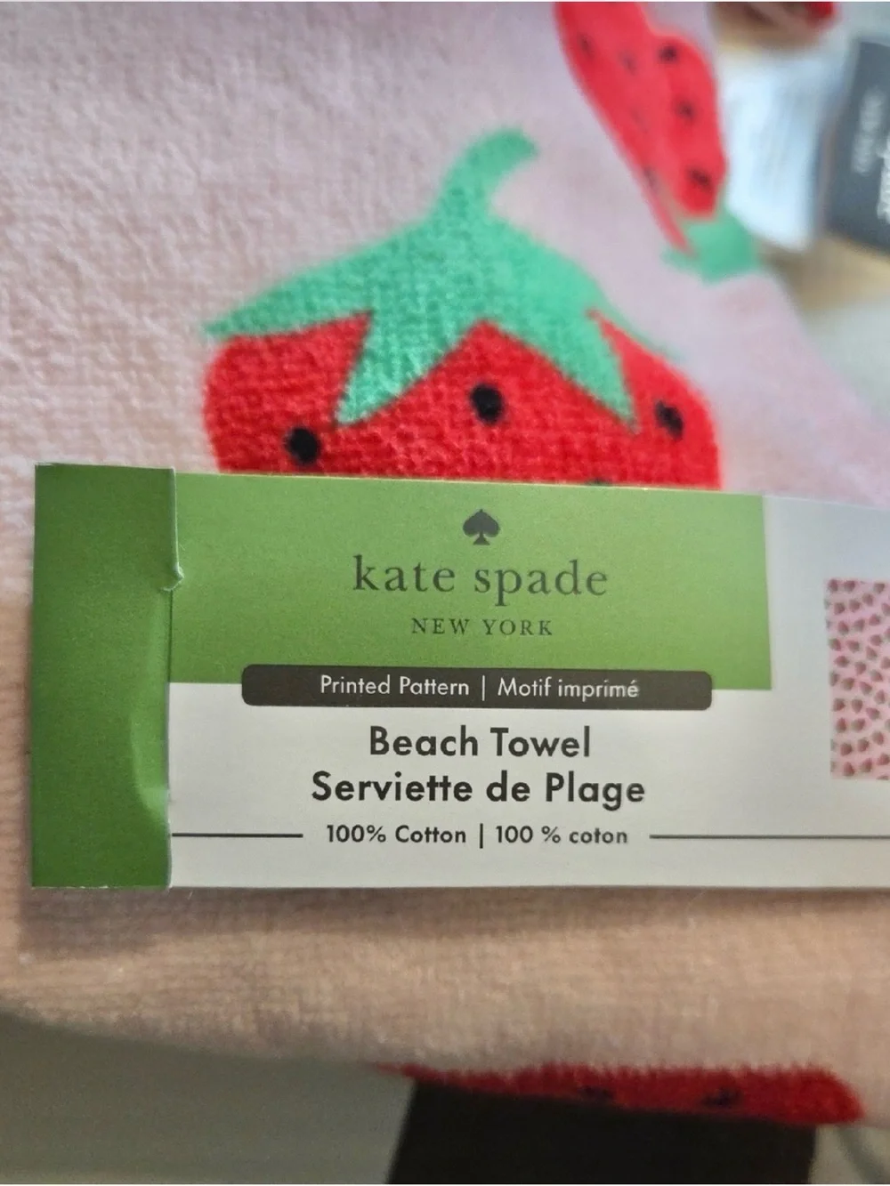 KATE SPADE Oversized Strawberry Beach Towel